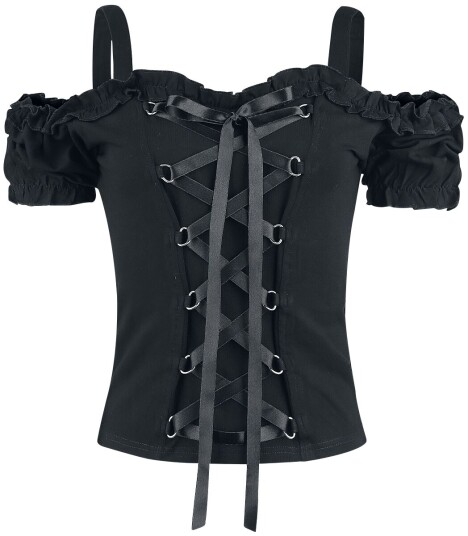 Gothicana by EMP Goth T-skjorte Luise S til 3XL Damer svart Gothicana by EMP Goth T-skjorte Luise S til 3XL Damer svart
