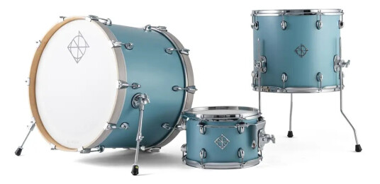 Dixon Cornerstone Hybrid 22" Shell Set 3-piece Satin Quetzal Blue Dixon Cornerstone Hybrid 22" Shell Set 3-piece Satin Quetzal Blue