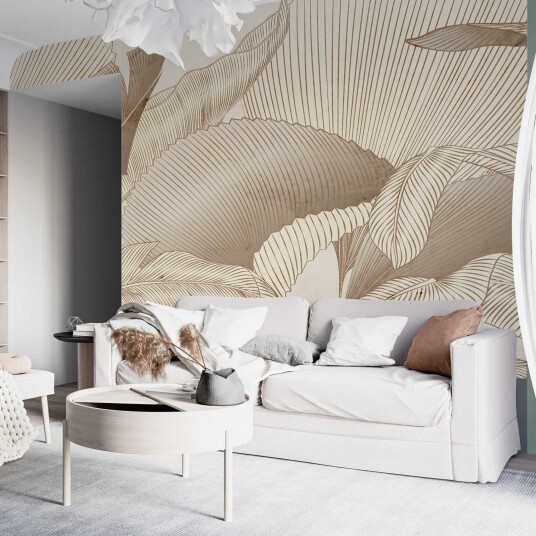 Tapet Botanisk Bladdesign