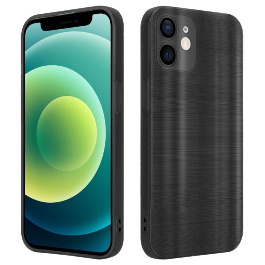 Cadorabo Deksel Til Apple Iphone 12 Mini Beskyttelsesdeksel Laget Av Fleksibel Tpu-Silikon I Børstet Design