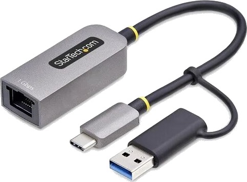 StarTech.com USB C to Ethernet Adapter w/USB A Adapter Realtek RTL8153B network adapter USB C 3.2 Gen 1 Gigabit Ethernet C21GA USB ETHERNET