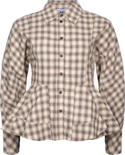 Ganni Flannel Shirt CREME 40
