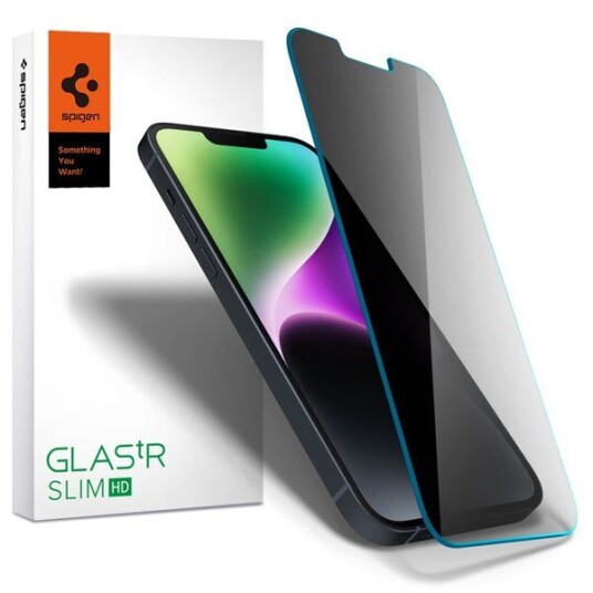 Spigen GLAS.tR Slim HD Privacy Skjermbeskytter for iPhone 12/12 Pro med Antirefleks