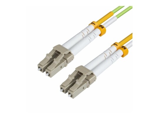 Microconnect - Nettverkskabel - Lc/Upc-Multimodus (Hann) Til Lc/Upc-Multimodus (Hann) - 10 M - 2 Mm - Fiberoptisk - Dupleks - 50 / 125 Mikroner - Om5 - Halogenfri - Limegrønn