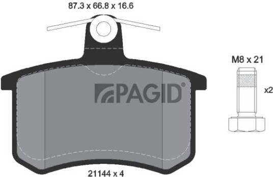 PAGID T5056N Bremseklosser