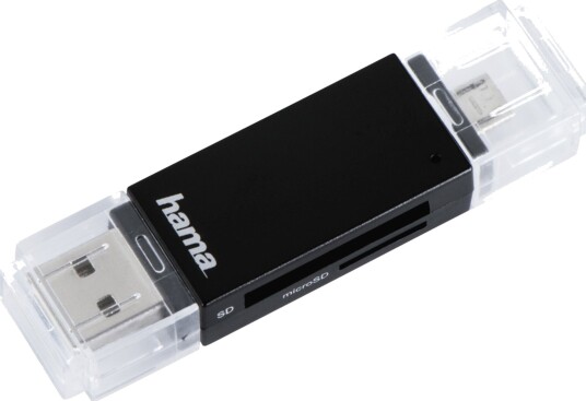 Hama GmbH 181056 Kortleser USB 2.0 OTG Svart Hama GmbH 181056 Kortleser USB 2.0 OTG Svart