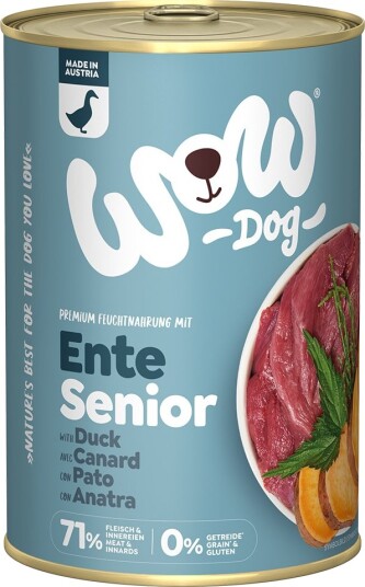 Wow Våtfôr Senior Sparepakke Ente 12 X 400 G Wow Våtfôr Senior Sparepakke Ente 12 X 400 G