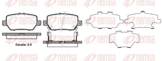 Bremseklosser REMSA 1168.02 Bremseklosser REMSA 1168.02