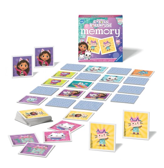 Gabby's Dollhouse Mini Memory Ravensburger Barnespill for Barn Gabby's Dollhouse Mini Memory Ravensburger Barnespill for Barn