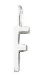 Design Letters Archetype Charm 10 mm Silver A-Z F