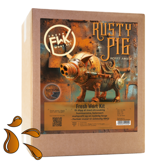 Fwk FWK Rusty Pig Hoppy Amber Fresh Wort Kit Ferdig brygget vørter til 20L øl