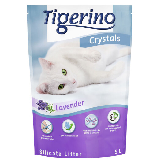 Tigerino Crystals Lavendel Kattesand 3 X 5 L Tigerino Crystals Lavendel Kattesand 3 X 5 L