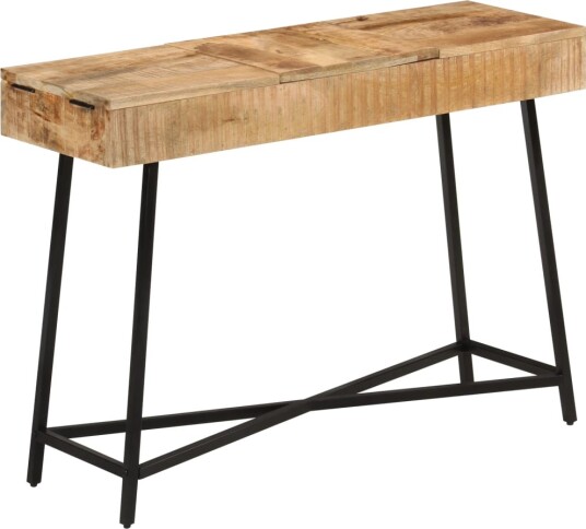  Sminkebord 105x35x75 cm grovt heltre mangotre og jern 8721012160958