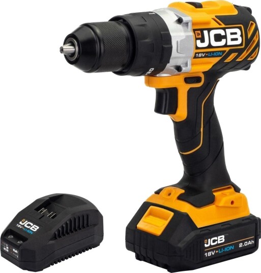 JCB Batteridrevet Borskrutrekker JCB-18BLCD 18 v 65 nm, 1 × 2,0 ah (Inkl. Bag)