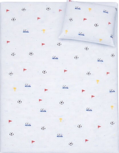 Fodbold Bed Linen "By Mats" Football 100X140X45 Cm Blue 100X14040X45CM