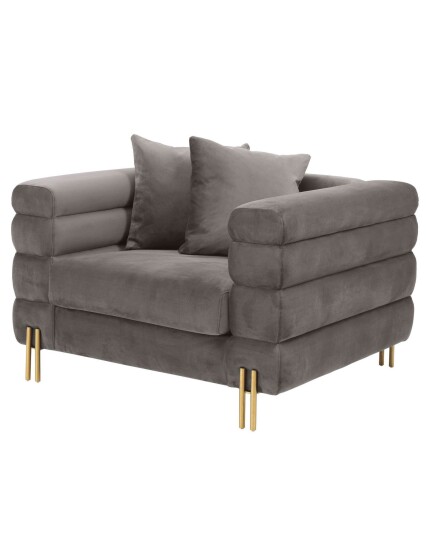 Eichholtz York lenestol savona grey velvet Eichholtz York lenestol savona grey velvet