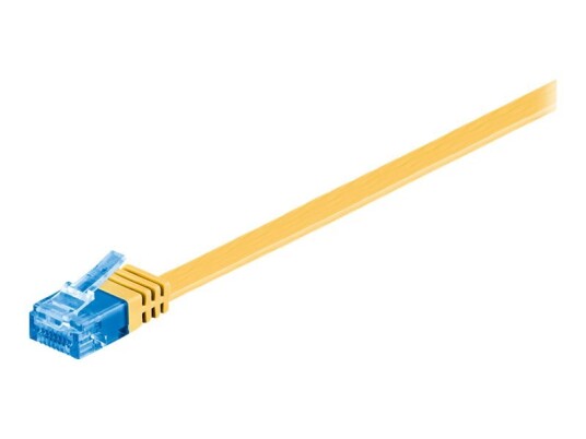 Goobay Koblingskabel Rj-45 Hann Til Rj-45 Hann 50 Cm Utp Cat 6A Formstøpt Flat Gul