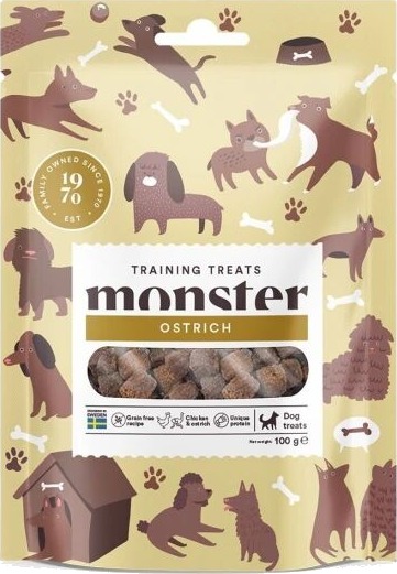 Monster Pet Food Hundetreningsgodbiter med Struts 100 g Monster Pet Food Hundetreningsgodbiter med Struts 100 g