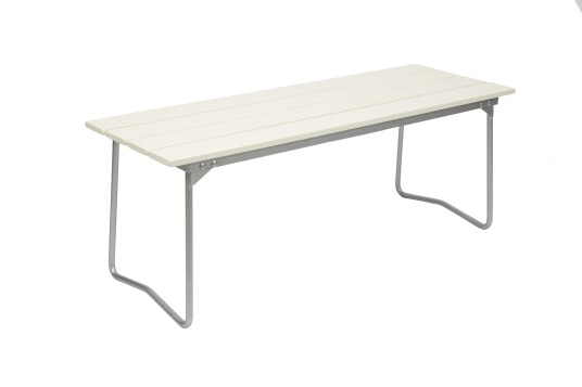 Grythyttan Stålmöbler Bänk 8 Hvidlakkert eik/galvanisert 110 x 40 cm Hvit