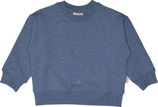 Petit Piao Genser Melange Emb Moonlight Blue Melange (98 /3 år)