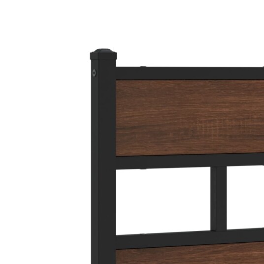 Hodegavl brun eik 120 cm stål og konstruert tre 8721158377715