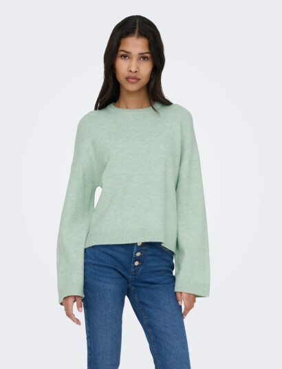 ONLY Onlsimoni L/S O Neck Pullover Knt Noos   Green   XL