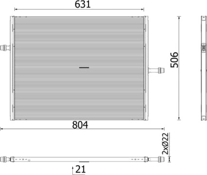 Lavtemperaturkjøler intercooler MAHLE CIR 40 000P Lavtemperaturkjøler intercooler MAHLE CIR 40 000P
