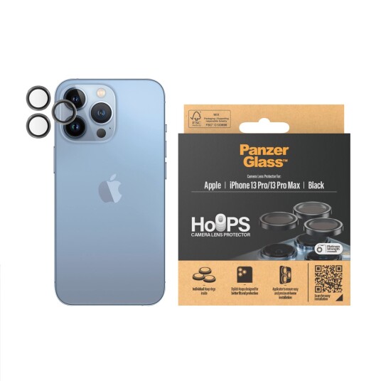 PanzerGlass Hoops Kameralinsebeskytter iPhone 13 Pro/Pro Max - Svart