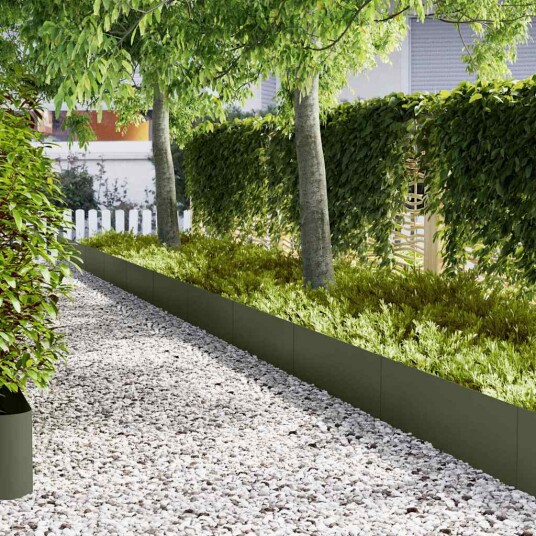 vidaXL Gjerdekant 30 pcs Olivengrønn 100 x 0.05 x 20 cm