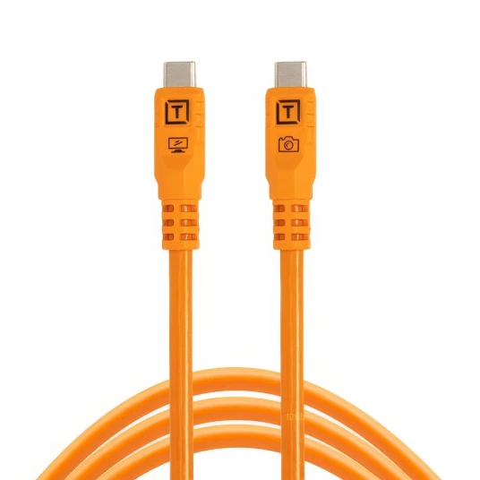 Tether Tools TetherPro Optima 10G 1,8m 1,8m. USB-C. Rett til Rett. Oransje