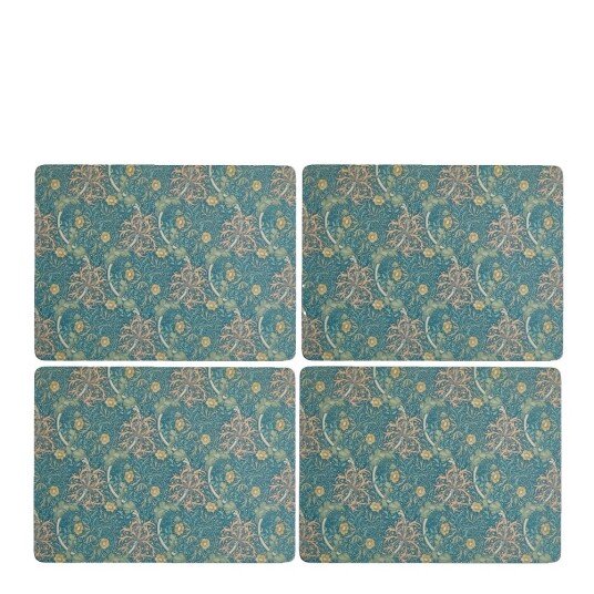 Pimpernel  Morris & Co bordbrikke Seaweed 4 stk rød