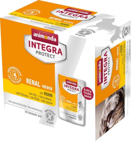 Animonda Integra Våtfôr Protect Nyre Til Voksne Med Kylling 8 X 85 G