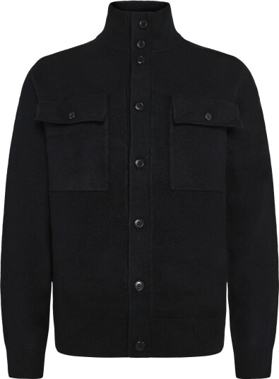 Filippa K Felted Knit Overshirt   Black   XL