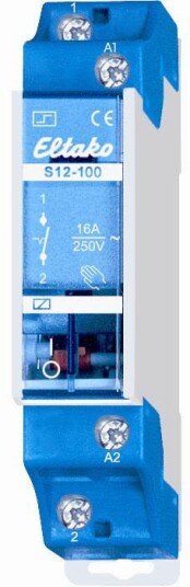 Eltako S12 200 24VAC Impulsrelé 2 sluttende 24 V AC 16 A Elfordeling & strømforsyning