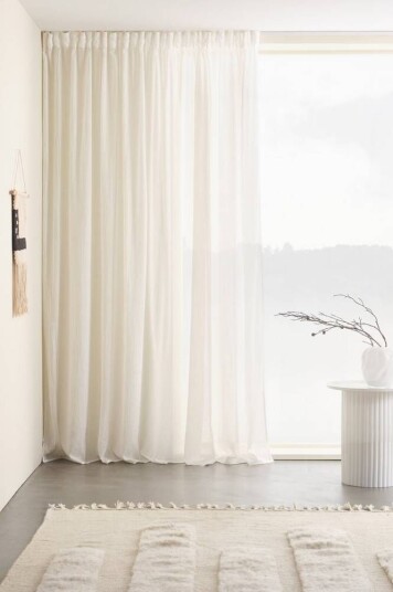 Jotex LAYER gardin med multifunksjonsbånd 1 lengde - ekstra bred Hvit 1668159-04-05 1709542-02-300