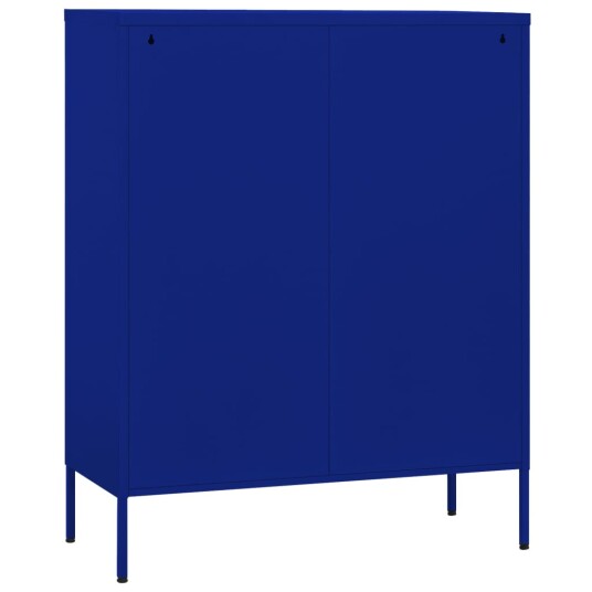 vidaXL Oppbevaringsskap marineblå 80x35x101,5 cm stål vidaXL Oppbevaringsskap marineblå 80x35x101,5 cm stål