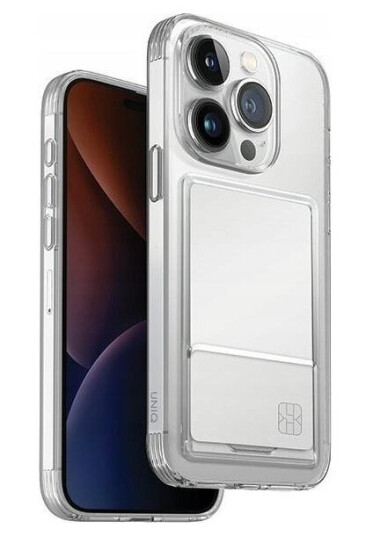 Dėklas Uniq Air Fender Id Iphone 15 Pro 6.1&Quot  Case Nude Transparent Cardslot