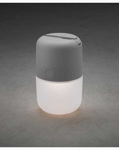 Konstsmide Assisi solar / USB lampe hengende/stående LED, dimbare grå. 7805-302