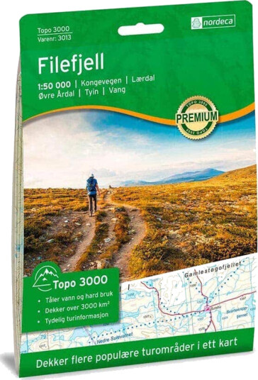 Topo 3000 Filefjell turkart 1:50000