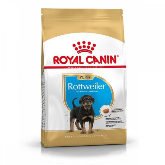 Royal Canin Rottweiler Puppy Tørrfôr 12 kg - Hundefôr til valper med særlig fokus på ledd og fordøyelse