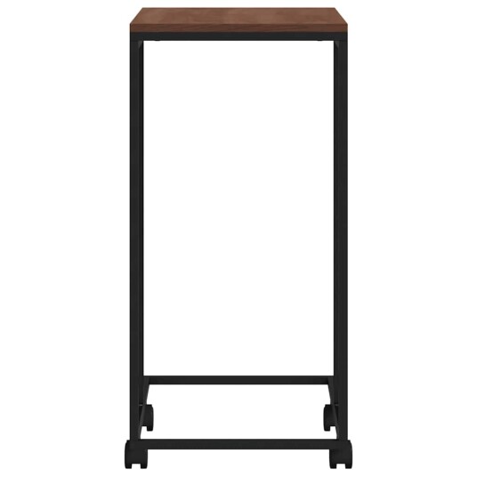vidaXL Sidebord med hjul svart 40x30x63,5 cm konstruert tre