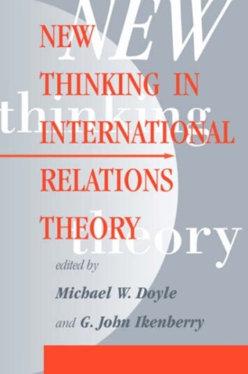 New Thinking In International Relations Theory Av Michael W Doyle, G. John Ikenberry, G John Ikenberry