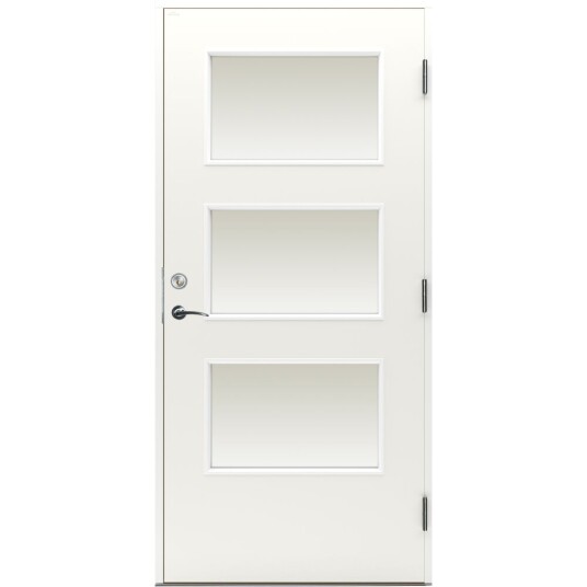 Harmonie norge as Ytterdør stokke hvit 90x210 venstre klart glass