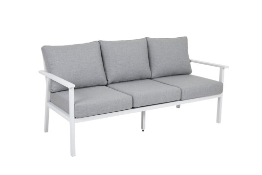 Brafab Samvaro 3 seter sofa Hvit med grå pute 183 x 82 cm Hvit