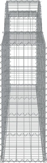 vidaXL Gabionkurver buede 2 stk 300x30x80/100 cm galvanisert jern