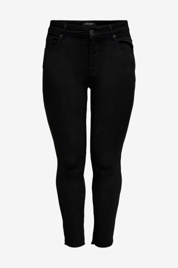 Only Carmakoma - Jeans carWilly Life Reg SK AK Raw Rea2343 - Svart