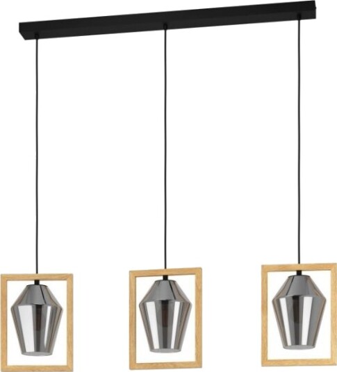Eglo Viglioni Langbordslampe 3Xe27 L1060 Sort/Røyk Eglo Viglioni Langbordslampe 3Xe27 L1060 Sort/Røyk
