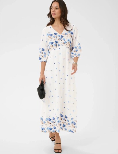 Kaffe Karosine Long Dress - White - 38 Kaffe Karosine Long Dress - White - 38
