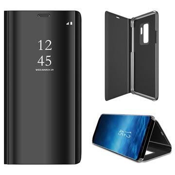 Luxury Mirror View Samsung Galaxy S9+ Flip-deksel Svart