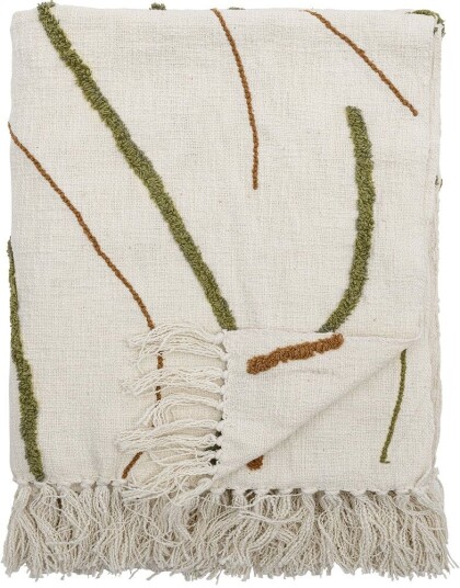 Bloomingville Osasio pledd 130x150 cm Grønn